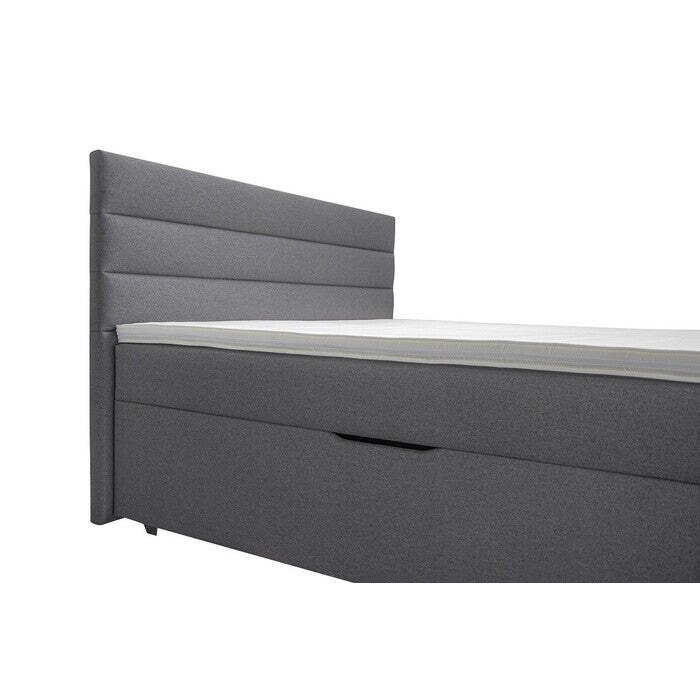 Bett New Bolero 160x200, grau, inkl. Matratze und Topper