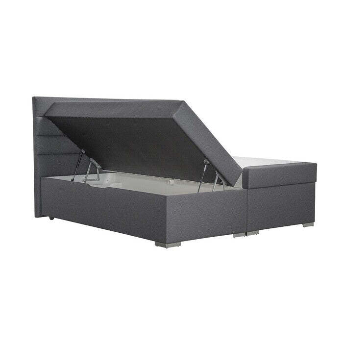 Bett New Bolero 160x200, grau, inkl. Matratze und Topper