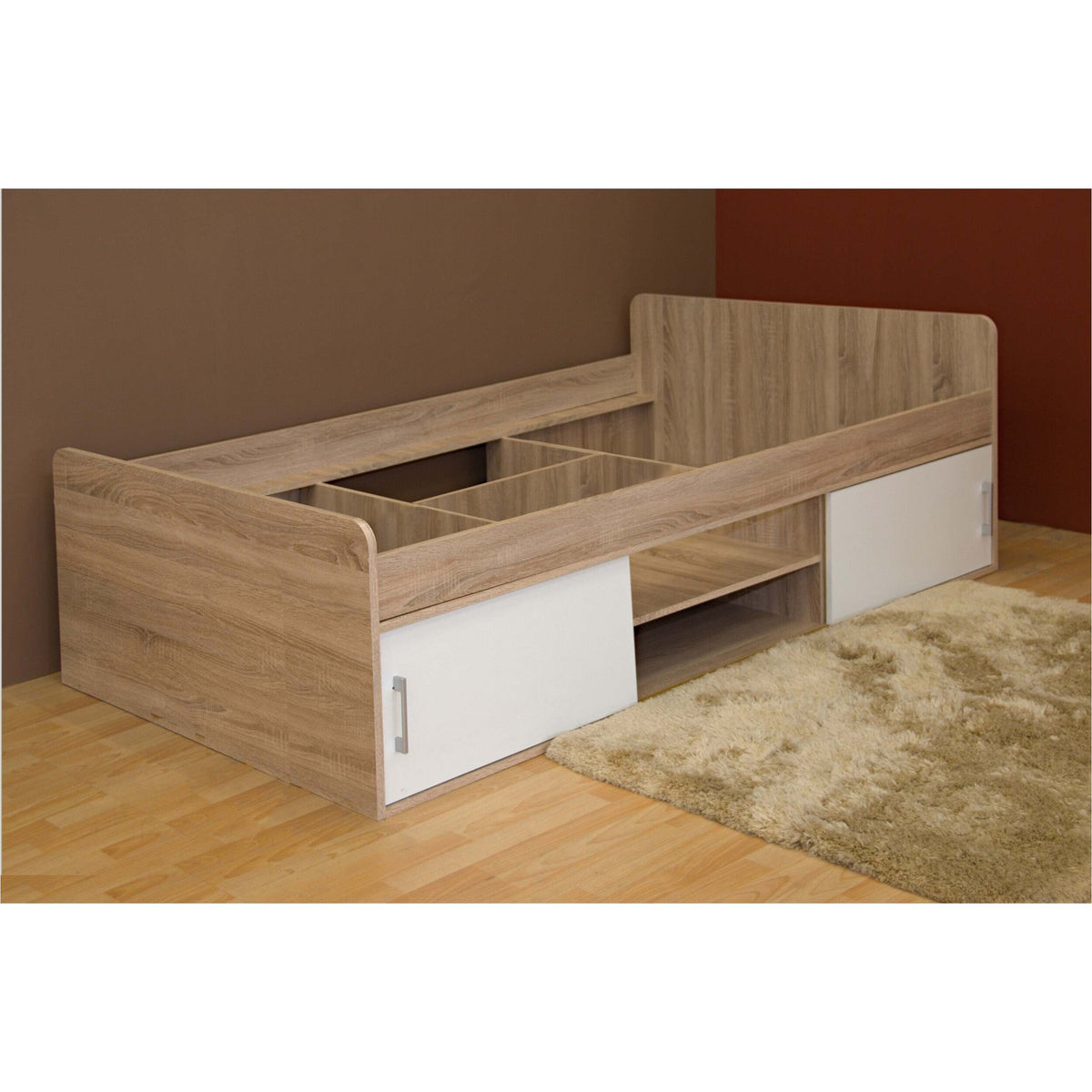 Bett Sava II, 120x200, inkl. Bettdecke, ohne Matratze und Matratze