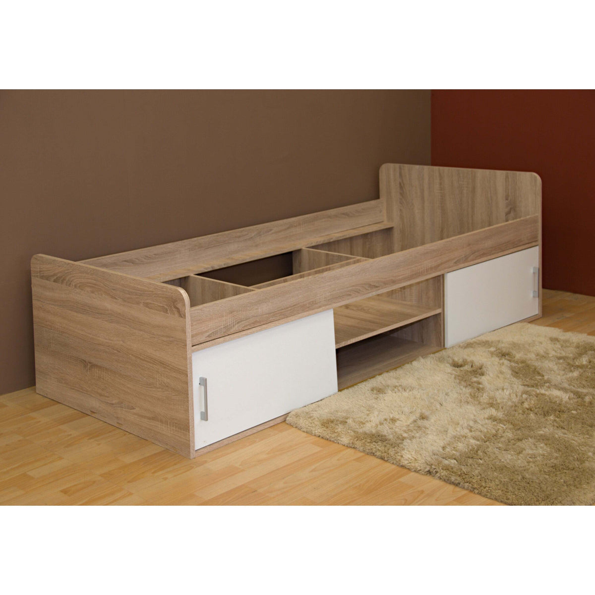 Bett Sava II, 90x200, inkl. Bettdecke, ohne Matratze und Matratze