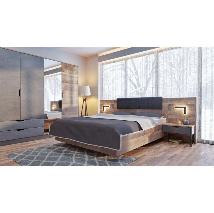 Bettgestell Laura 160x200 cm (Eiche Grande Sand/Matera)