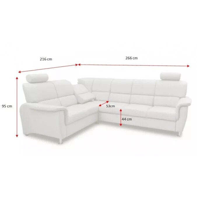 Ecksofa Duo Panama Sofa linke Ecke grau - stone 94