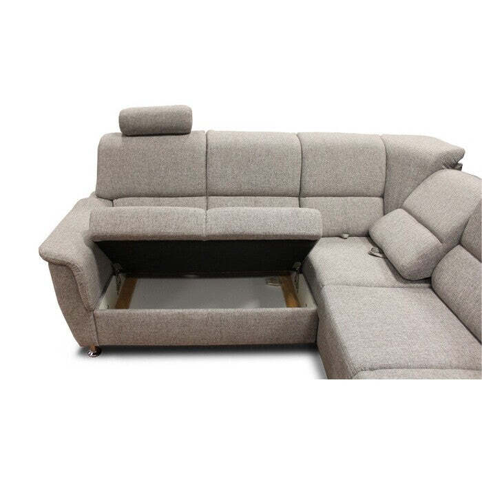 Ecksofa Duo Panama Sofa linke Ecke grau - stone 94