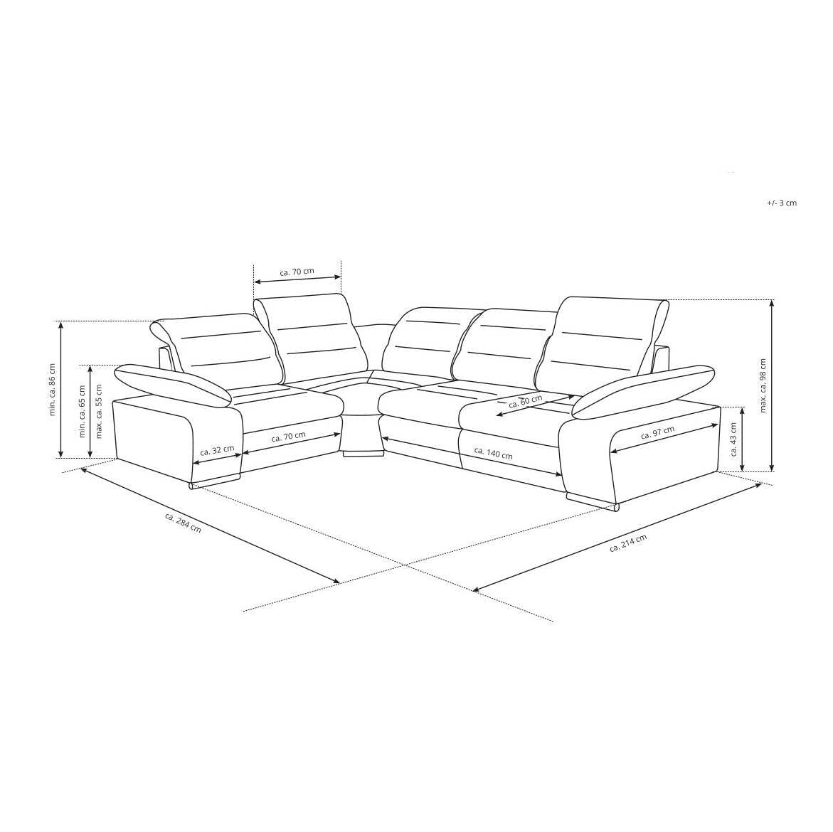 Ecksofa Korfu mini linke Ecke