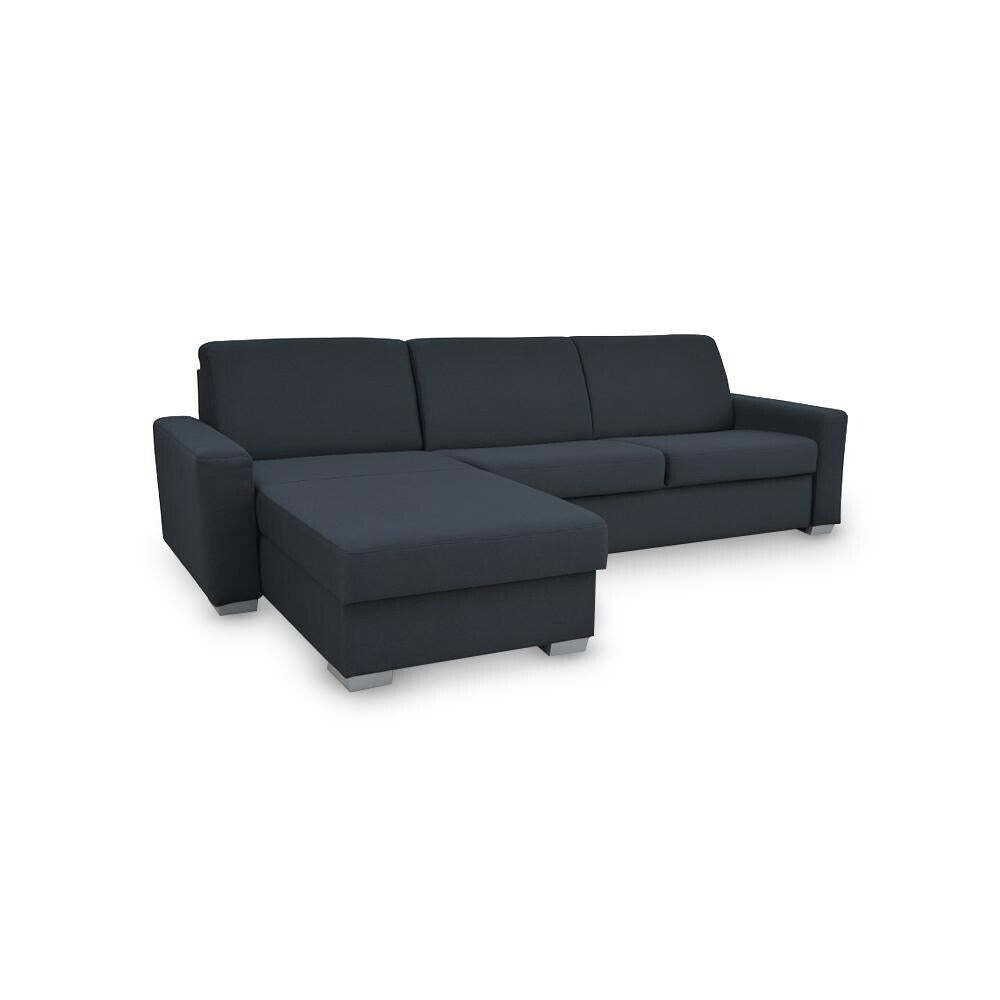 Ecksofa Leka linke Ecke blau-grau