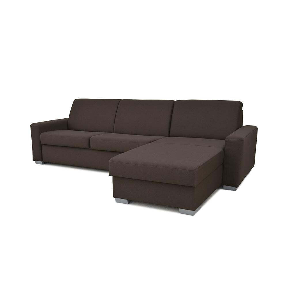 Ecksofa Leka rechte Ecke braun