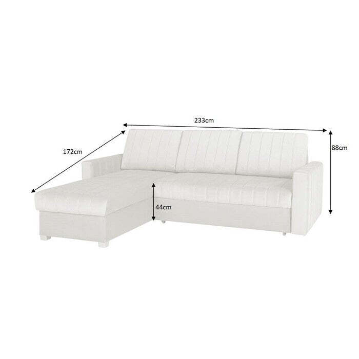 Ecksofa Morgat linke Ecke rosa