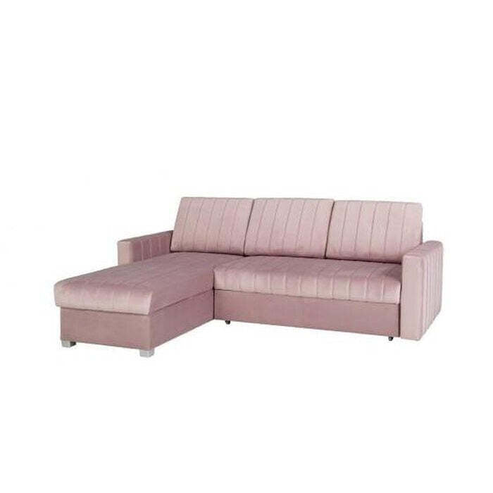 Ecksofa Morgat linke Ecke rosa