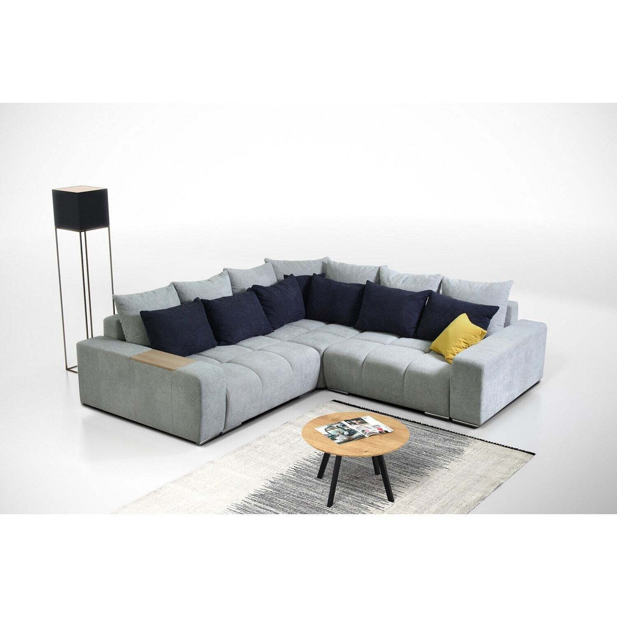 Ecksofa sofa Baltic universal ecke grau