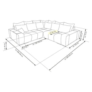 Ecksofa sofa Baltic universal ecke grau