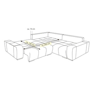 Ecksofa sofa Baltic universal ecke grau