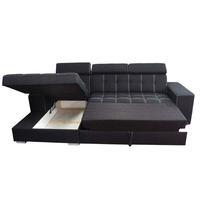 Ecksofa Sofa Belfast IV linke Ecke schwarz