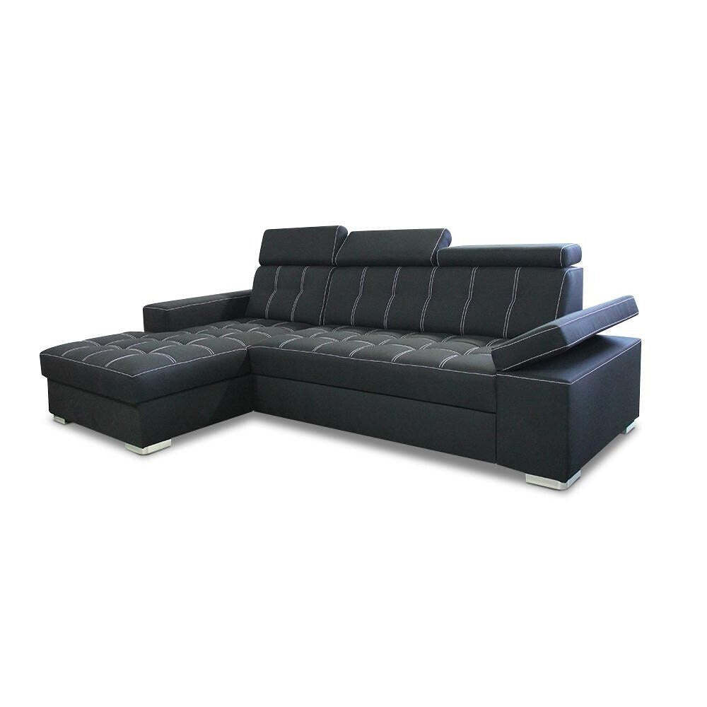 Ecksofa Sofa Belfast IV linke Ecke schwarz
