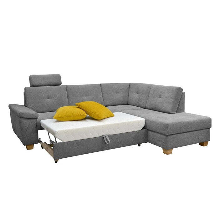 Ecksofa Sofa Kansas City rechte Ecke grau