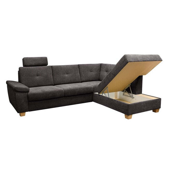 Ecksofa Sofa Kansas City rechte Ecke grau-braun