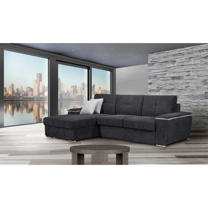 Ecksofa Sofa Lina linke Ecke grau
