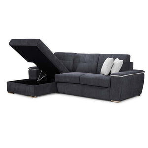 Ecksofa Sofa Lina linke Ecke grau