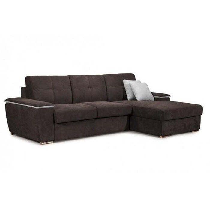 Ecksofa Sofa Lina rechte Ecke grau