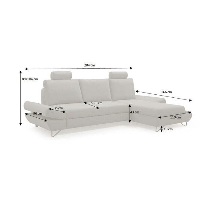 Ecksofa Stockholm Ecke rechts Kastanie