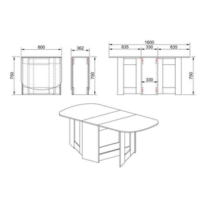 Esstisch Jannick 160x75x80 cm (Eiche dakota)
