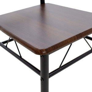 Esszimmergarnitur Raul - 4x Stühle, 1x Tisch (Nussbaum, schwarz)