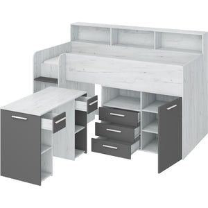 Etagenbett mit Schreibtisch Multino 80x200, linke Seite