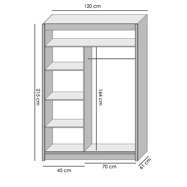 Garderobe Oslo 120/215/61 (sonoma)