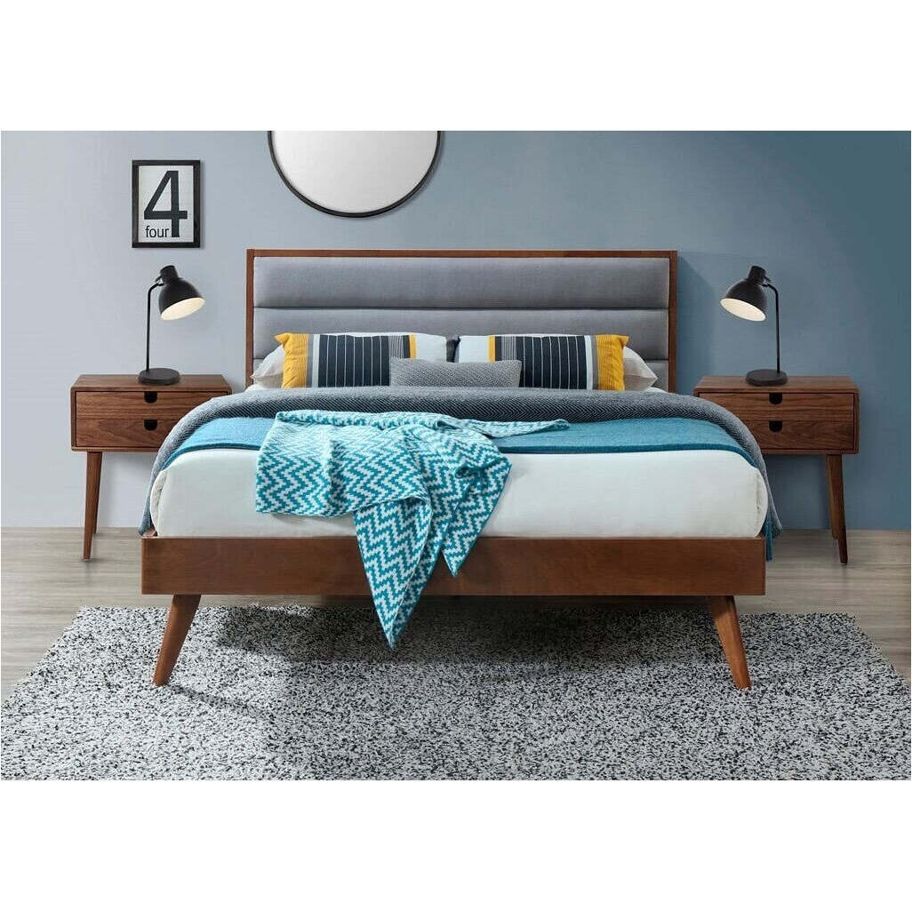 Holzbett Olivia 160x200, Nussbaum, ohne Matratze