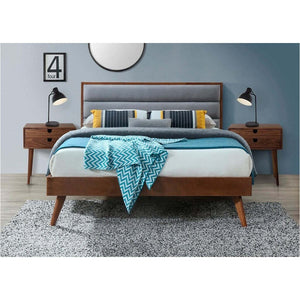Holzbett Olivia 160x200, Nussbaum, ohne Matratze