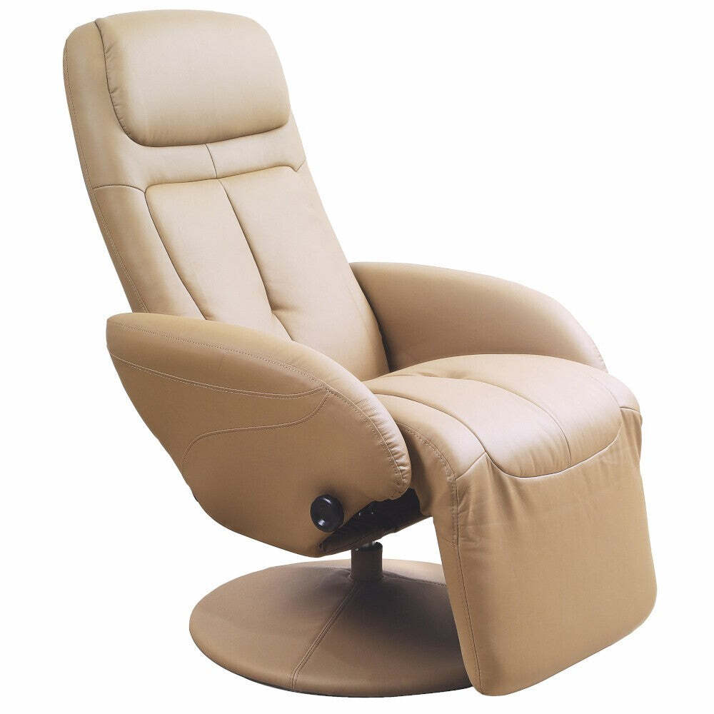 Kaprio Leder-Liegesessel beige