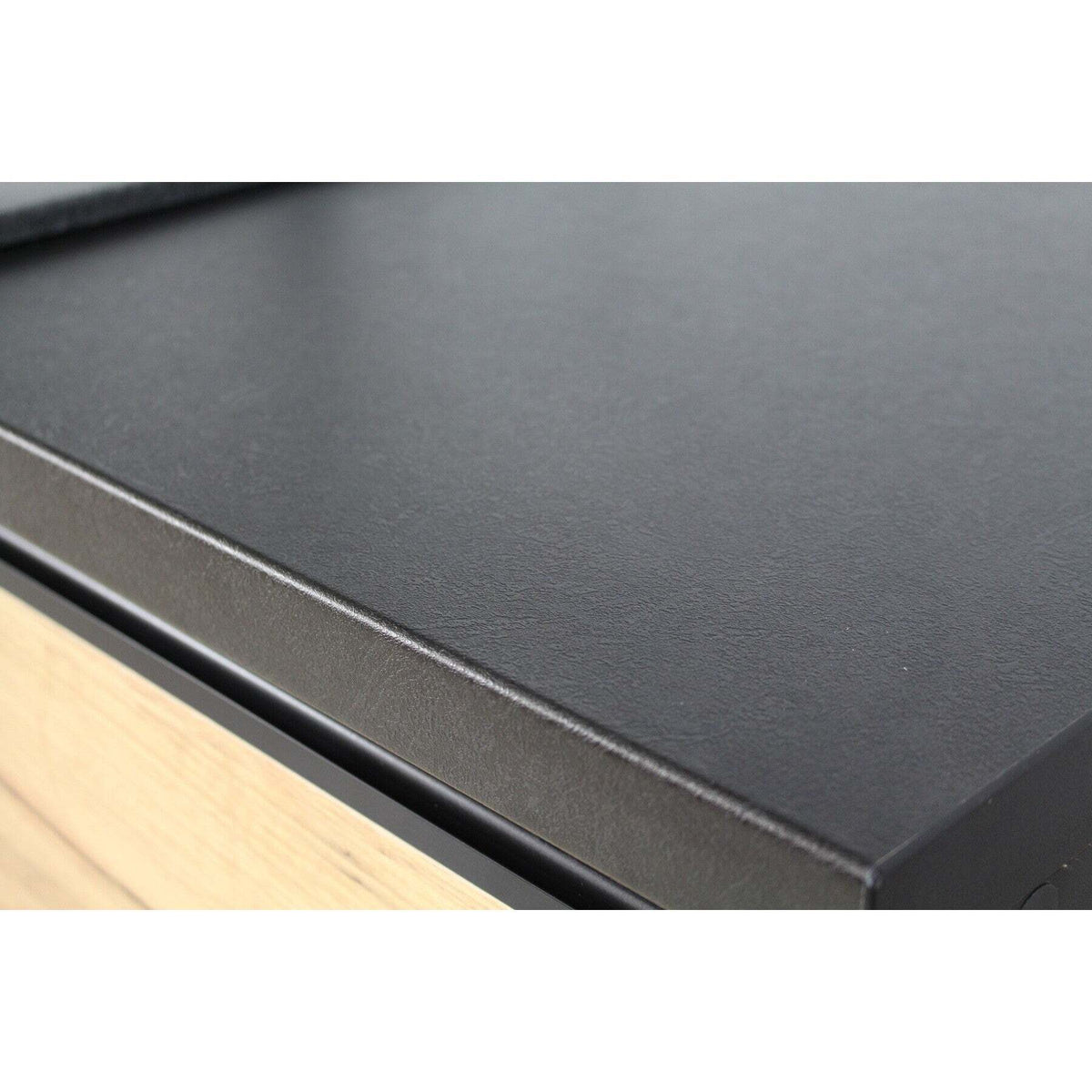 Kuche Brick - 280 cm (schwarz hochglanz/craft)