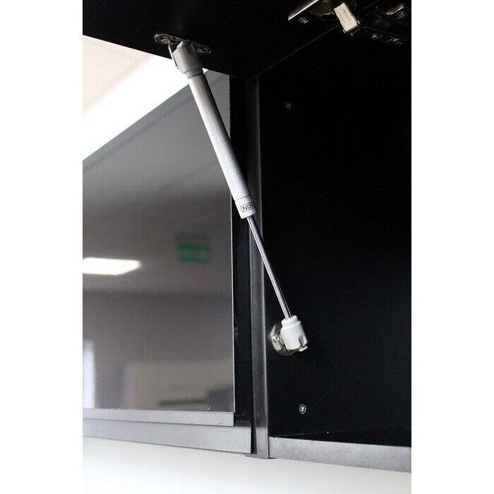 Kuche Brick - 280 cm (schwarz hochglanz/craft)