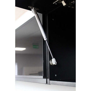 Kuche Brick - 280 cm (schwarz hochglanz/craft)