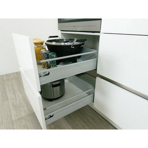 Küche Eugenie 300 cm (weiß, hochglanz, lackiert)