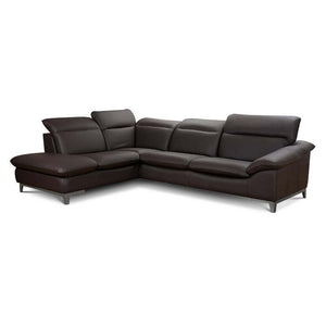 Ledersofa Teresa linke Ecke braun