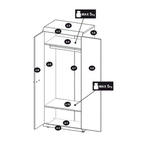 Link - Garderobe (Eiche sonoma)