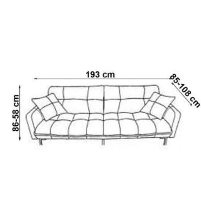 Lucon Doppelschlafsofa grau