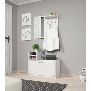 Luna-Dielen-Set (weiß matt)