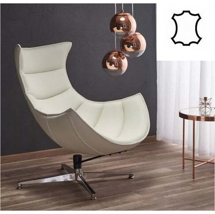 Luxor Leder Sessel weiß