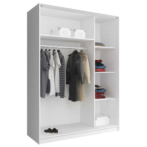 Mika 2 - Garderobe, 150/214/65 (weiß/Glas)