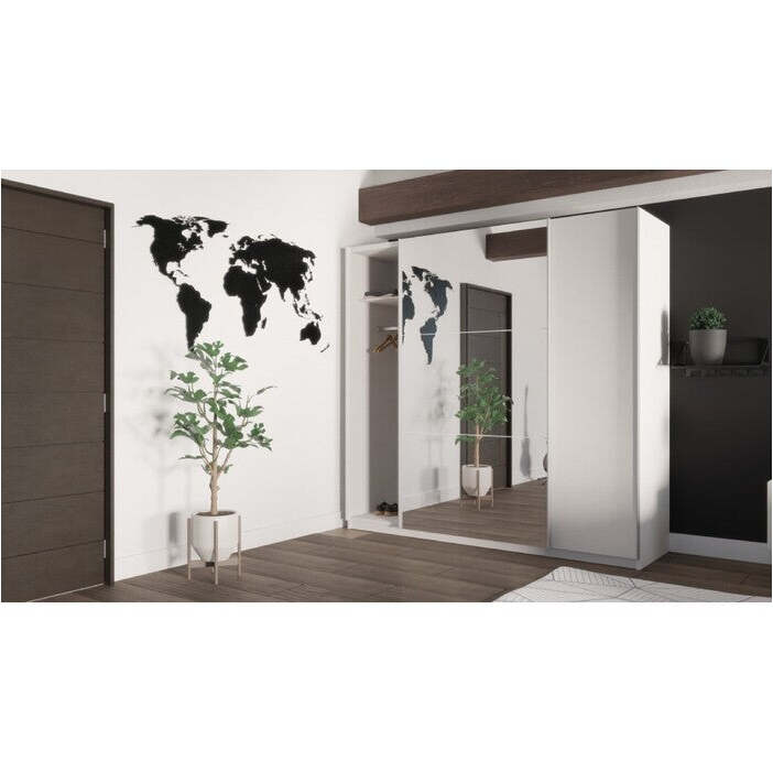 Mika 2 - Garderobe, 150/214/65 (weiß/Glas)