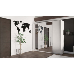 Mika 2 - Garderobe, 150/214/65 (weiß/Glas)