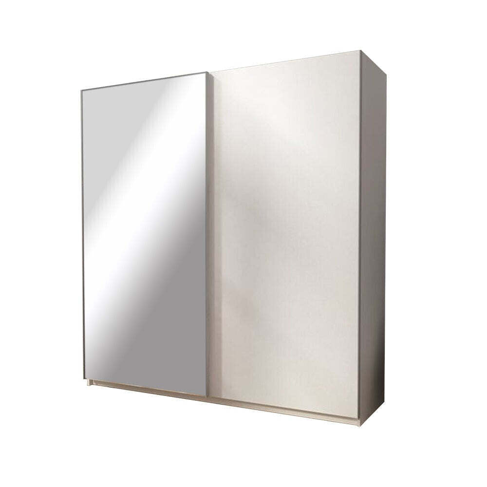 Mika 2 - Garderobe, 150/214/65 (weiß/Glas)