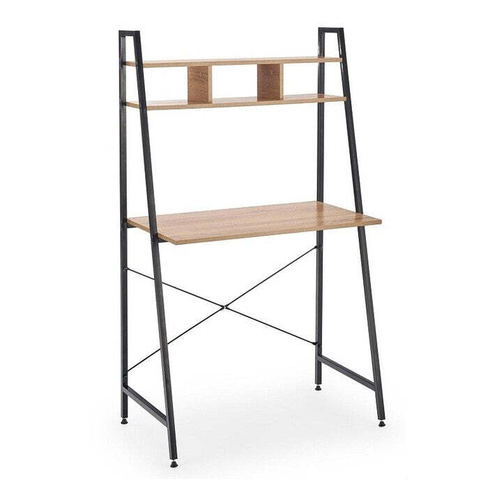 Regal mit Schreibtisch Jerico (Eiche sonoma, schwarz)