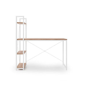 Schreibtisch Jerico (120x120x64 cm, Sonoma-Eiche, weiß)