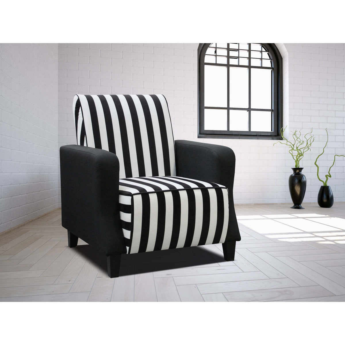 Sessel Barutti weiß, schwarz
