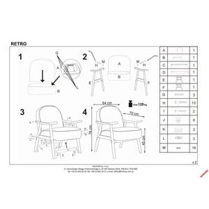 Sessel Retro grau