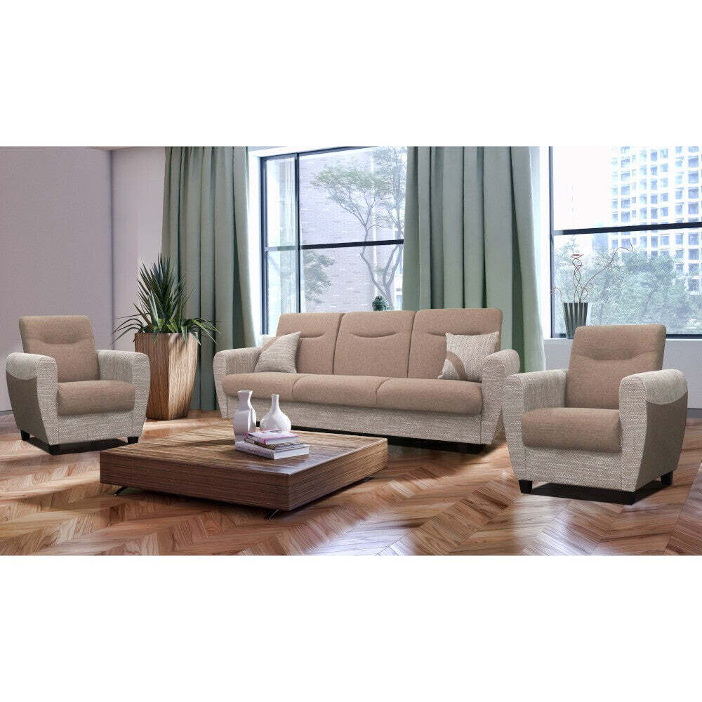 Sessel Zofia braun, beige