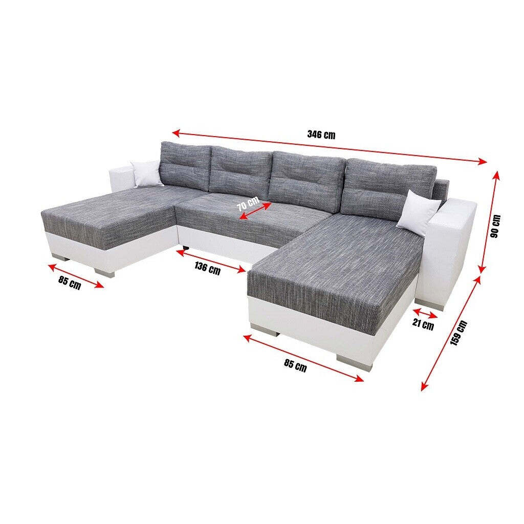 U-förmige Sofagarnitur Ravenna universal corner