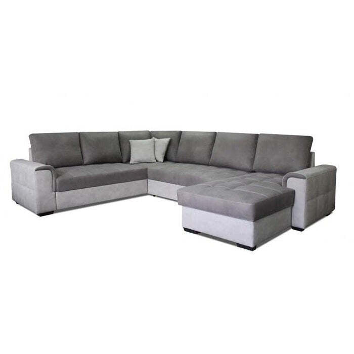 U-förmiges Sofa Memphis rechte Ecke grau